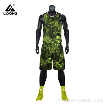 Takım için süblimasyon basketbol üniforma tasarımı